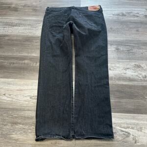 Levi's 501 Jeans Red Tab Faded Black Mens 36x29 Straight Leg Button Fly Denim